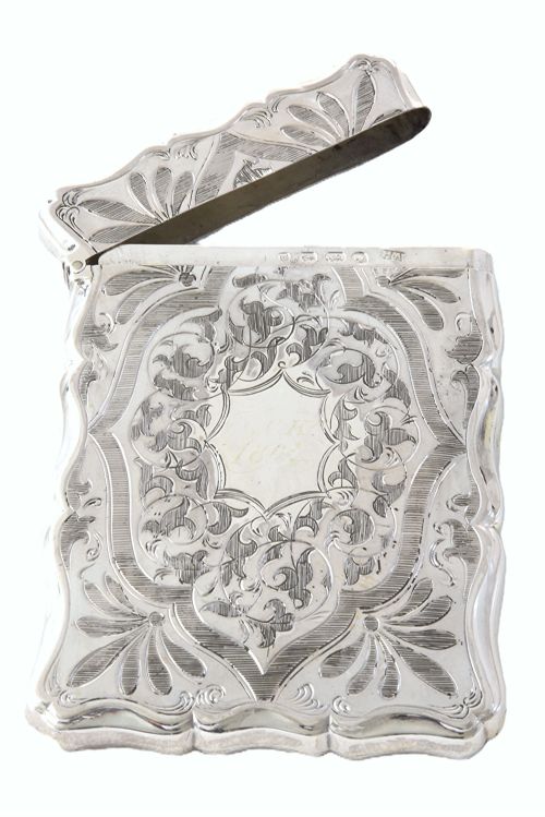 fig 2. Victorian Silver Card Case 1861