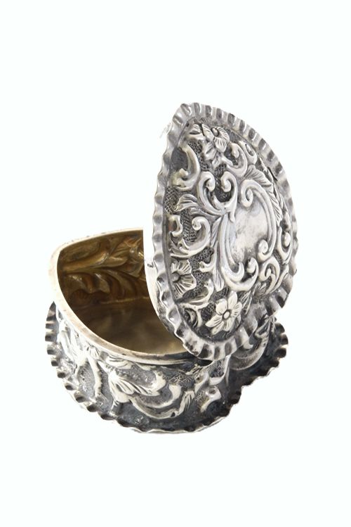 fig 3. Victorian Silver Heart-Shaped Pill Box – Chester 1896