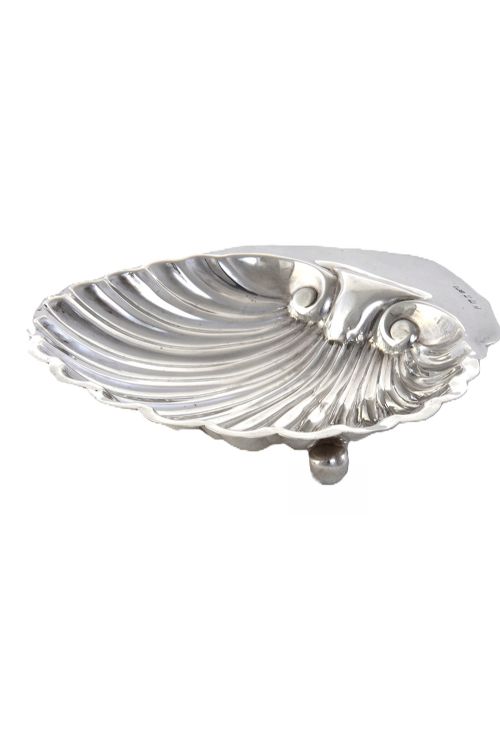 George V Silver Scallop-shaped Butter Dish 1912
