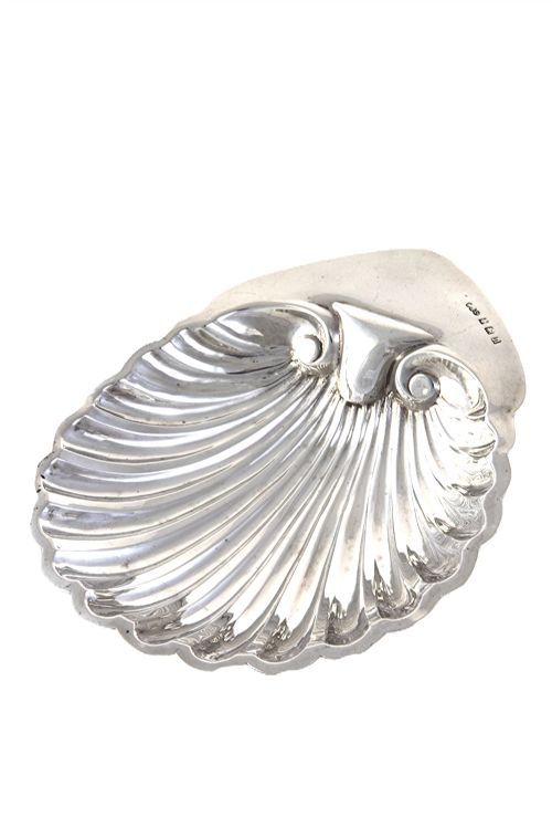 fig 1. George V Silver Scallop-Shaped Butter Dish 1912