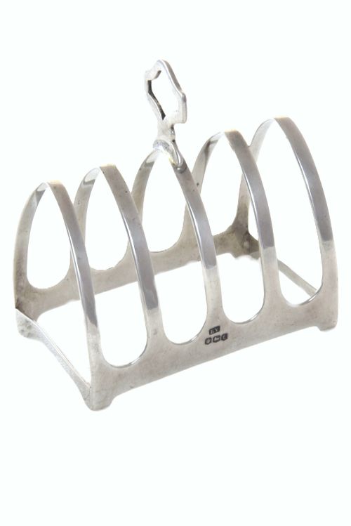 Solid Silver Toast Rack (4 Slice) 1936