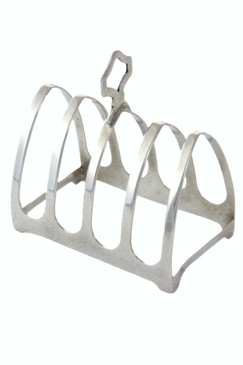 fig 1. Solid Silver Toast Rack (4 Slice) 1936