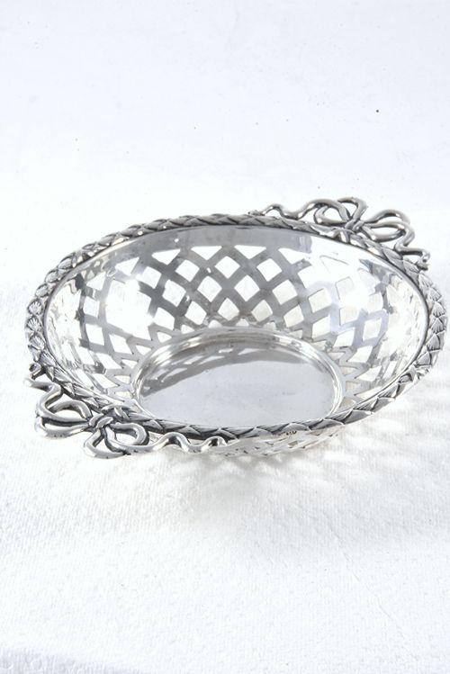 Edwardian Silver Pierced Dish 1907