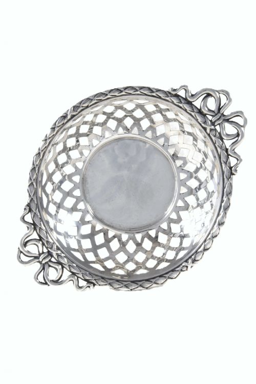 fig 4. Edwardian Silver Pierced Dish 1907