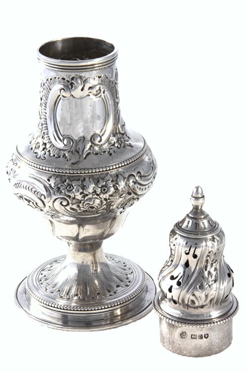 fig 2. Edwardian Silver Sugar Shaker 1909