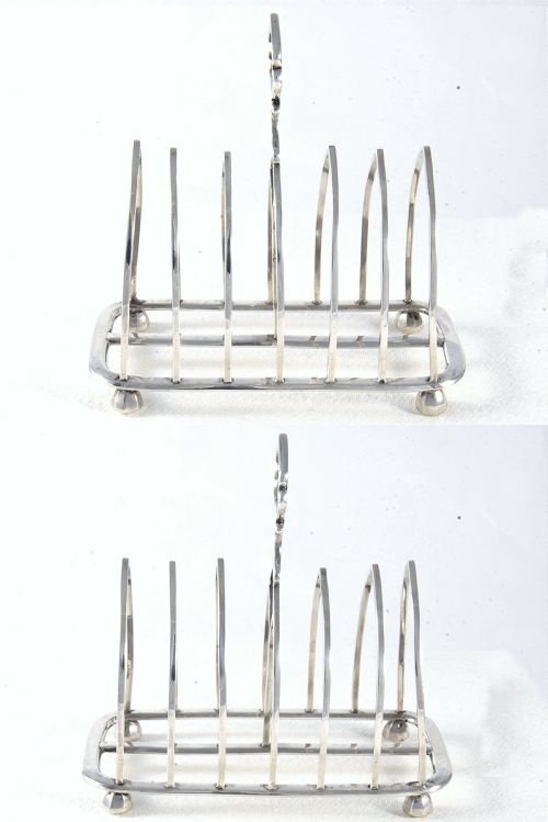 fig 3. Edwardian Silver Toast Rack (6 Slice) 1908