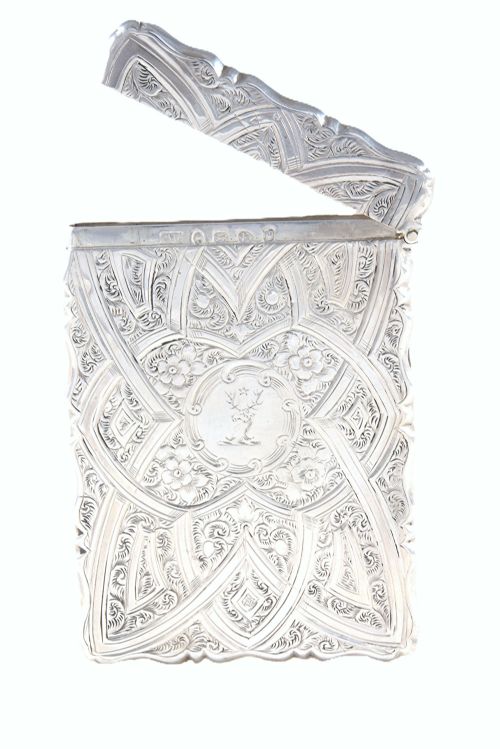 fig 2. Victorian Silver Card Case 1862