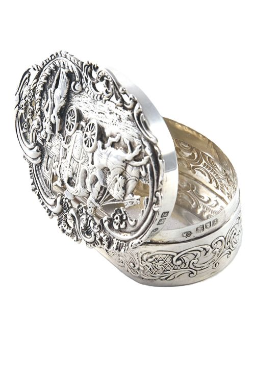 EDWARDIAN SILVER POTPOURRI BOX 1902 - ADDITIONAL PHOTO 3