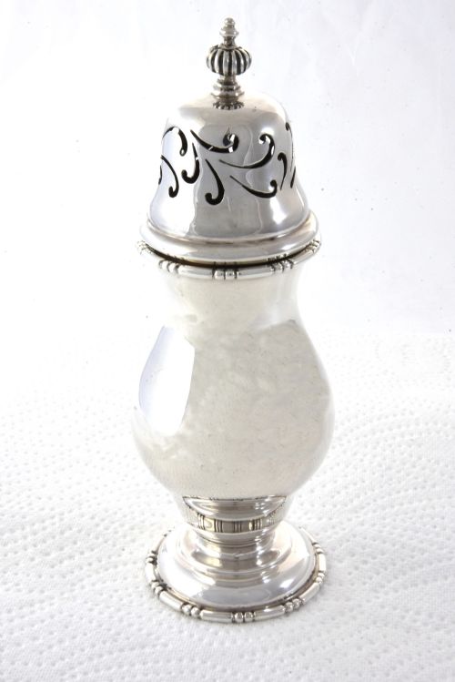 fig 1. Edwardian Silver Sugar Shaker 1905