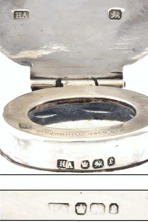 fig 4. Victorian Silver Inkwell & Stand 1897