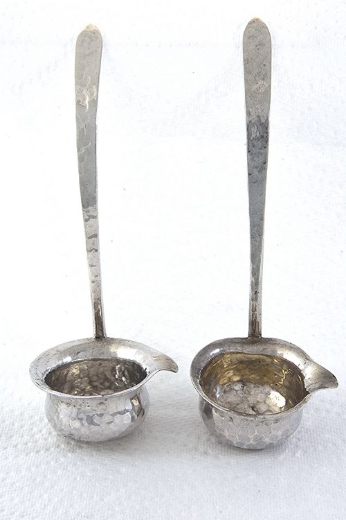 ANTIQUE SILVER TODDY LADLES PAIR 1928