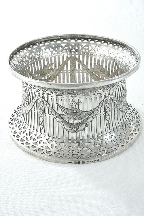 fig 1. Antique Irish Silver Dish / Potato Ring 1916