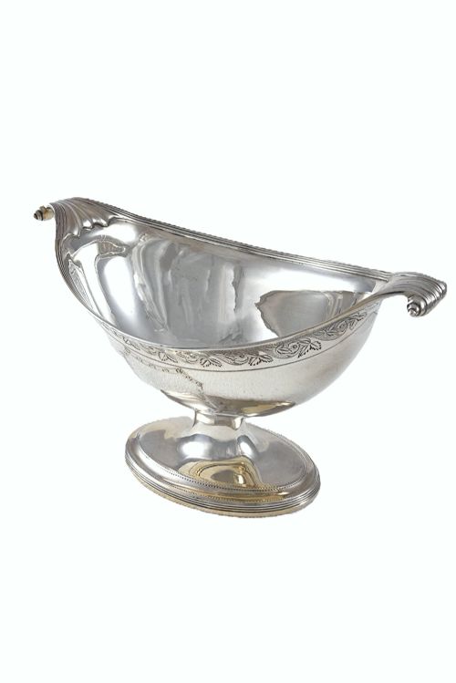 fig 2. William IV Silver Boat Shaped Sugar Bowl 1832