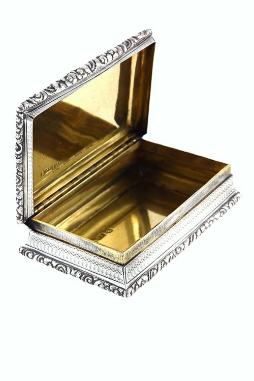 fig 3. Nathaniel Mills William IV Silver Table Snuff Box 1834