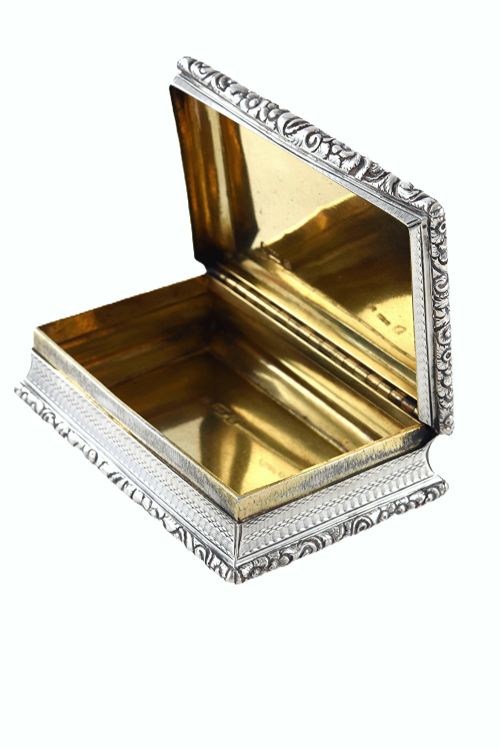 fig 4. Nathaniel Mills William IV Silver Table Snuff Box 1834