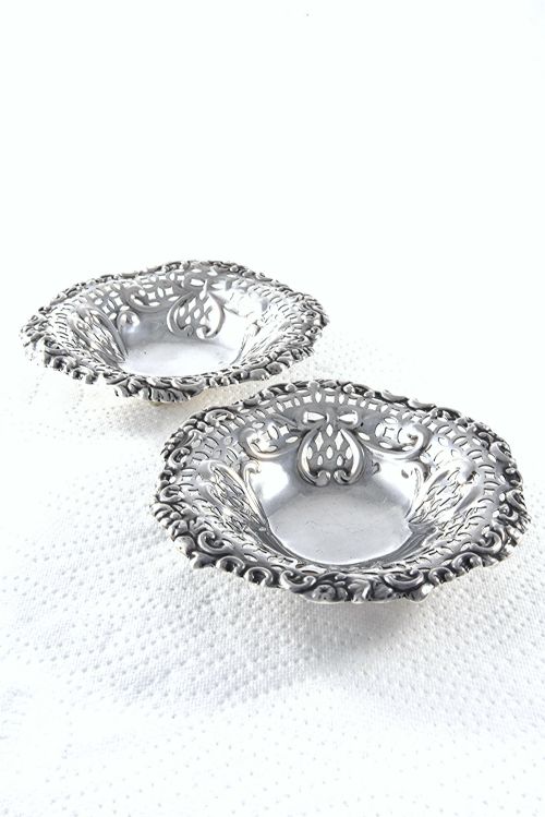 fig 1. Pair of Victorian Silver Bon-Bon Dishes 1897