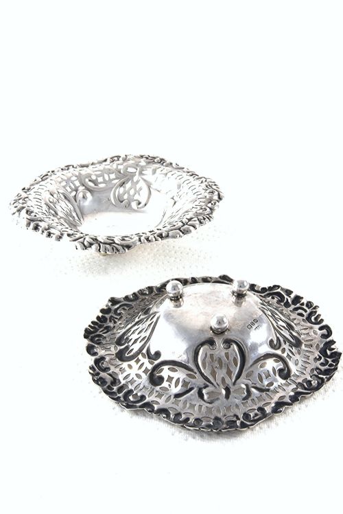 fig 2. Pair of Victorian Silver Bon-Bon Dishes 1897