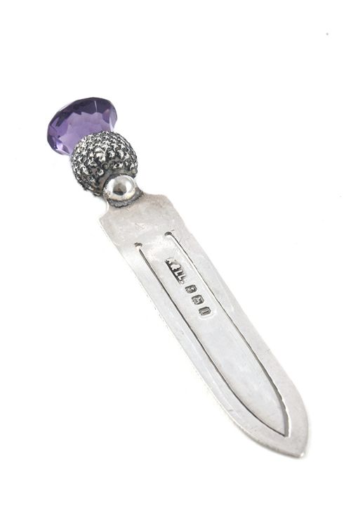 Edwardian Silver Thistle Bookmark 1910