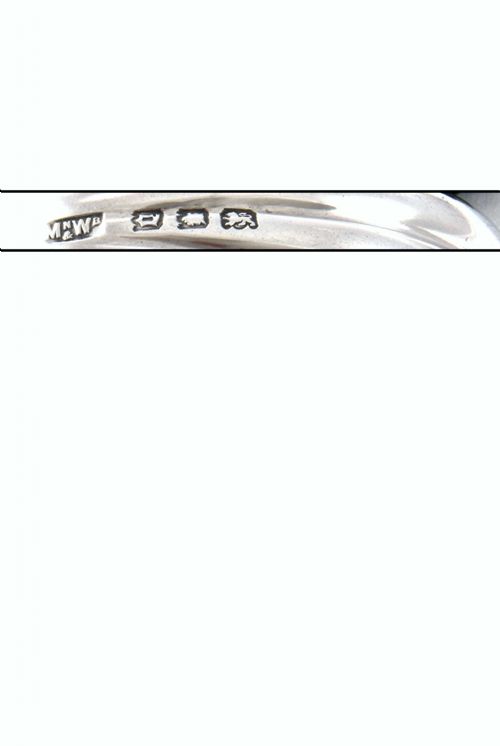 fig 2. A Victorian sterling silver caddy spoon featuring a fluted shell-shaped bowl and a short decorated handle.