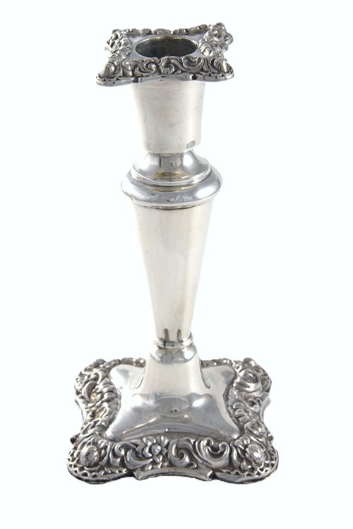 fig 3. Pair of Edwardian Silver Candlesticks 1903