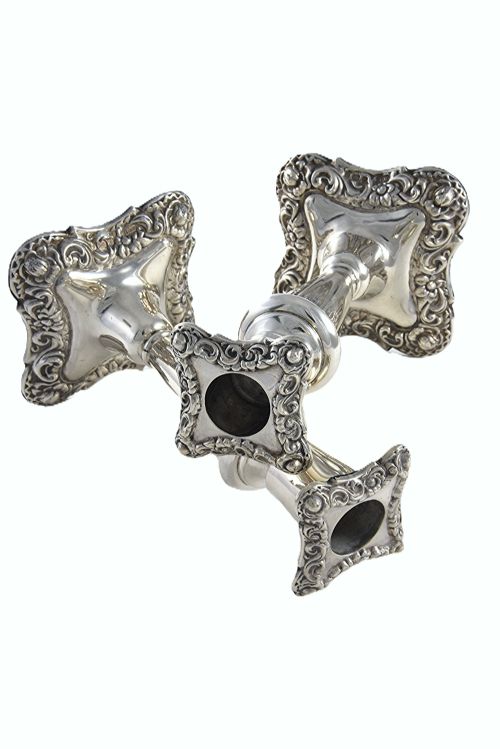 fig 4. Pair of Edwardian Silver Candlesticks 1903