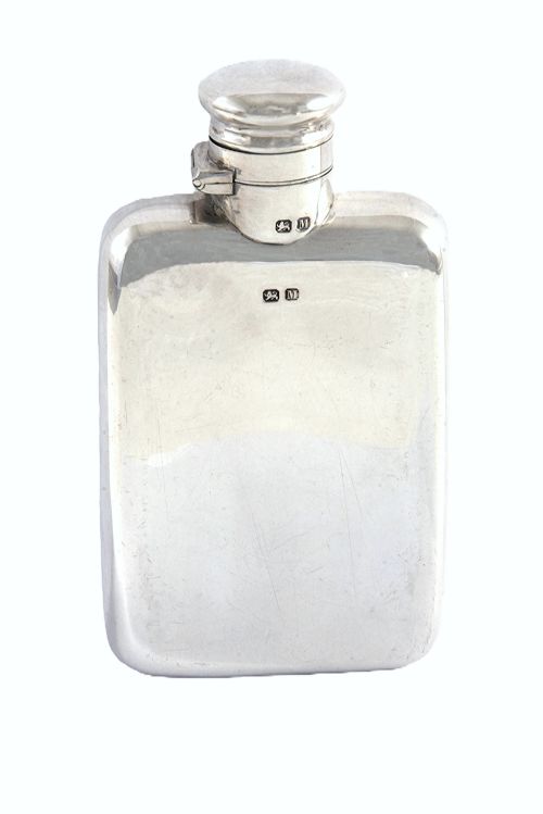 VICTORIAN SILVER HIP FLASK CHESTER 1895 - ADDITIONAL PHOTO 1