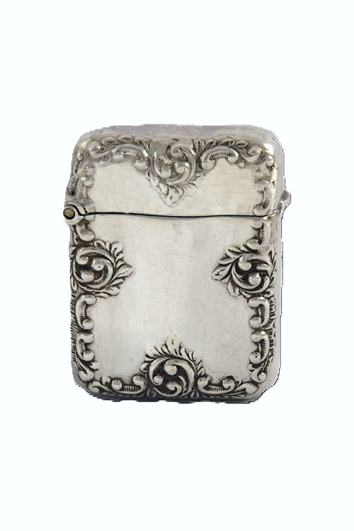 Victorian Silver Vesta Case 1898