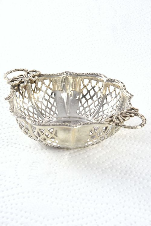 ANTIQUE SILVER BONBON DISH 1923 - ADDITIONAL PHOTO 1
