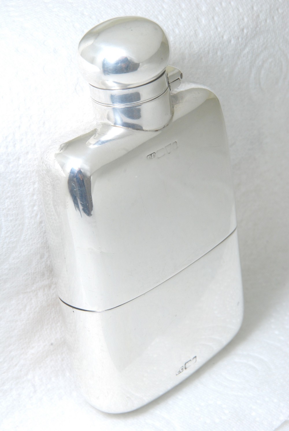 Silver Edwardian Hip Flask with Detachable Cup 1903