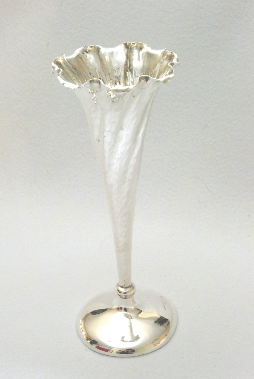 Large Victorian Solid Silver Spill Vase 1898