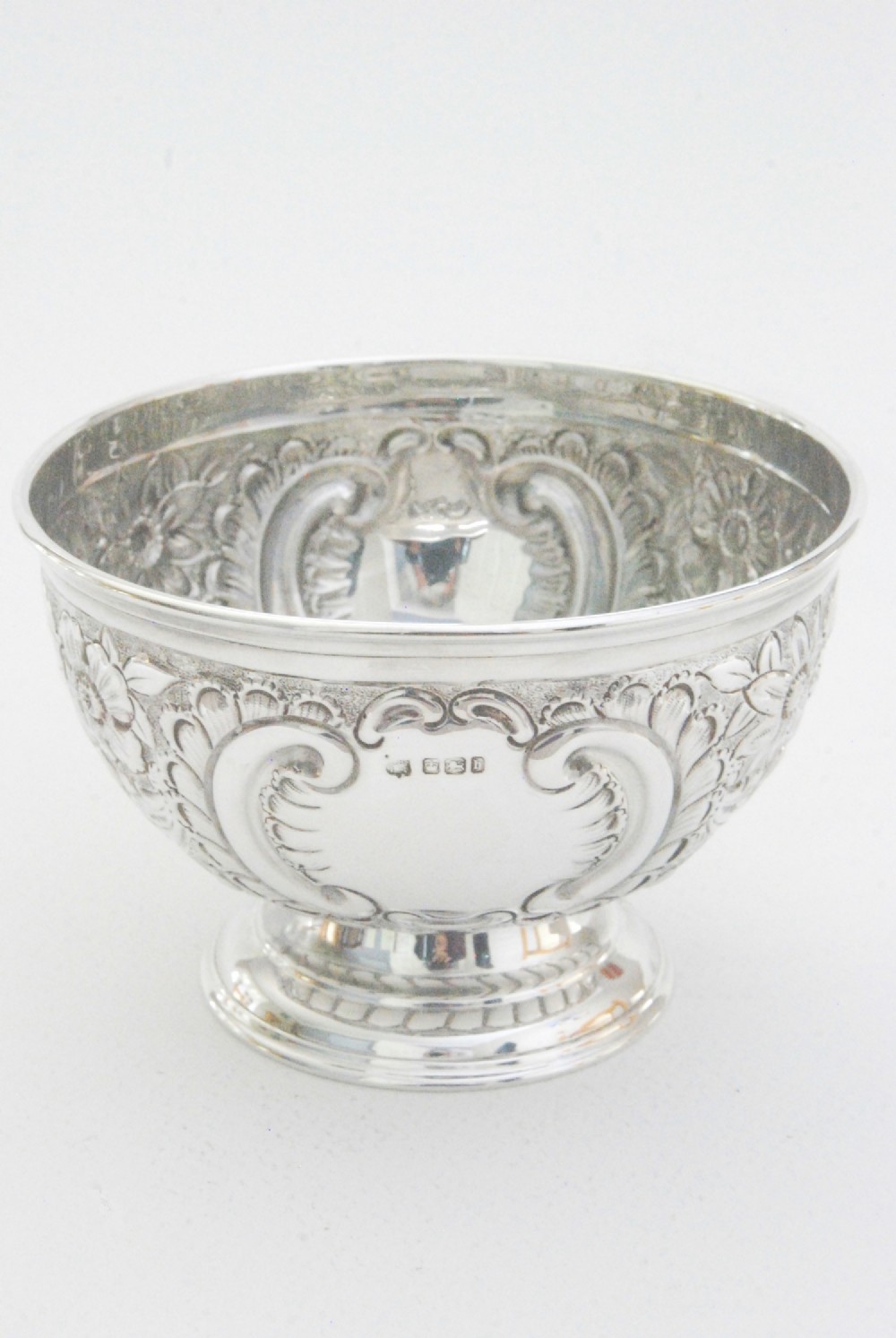 Victorian Solid Silver Rose Bowl 1900