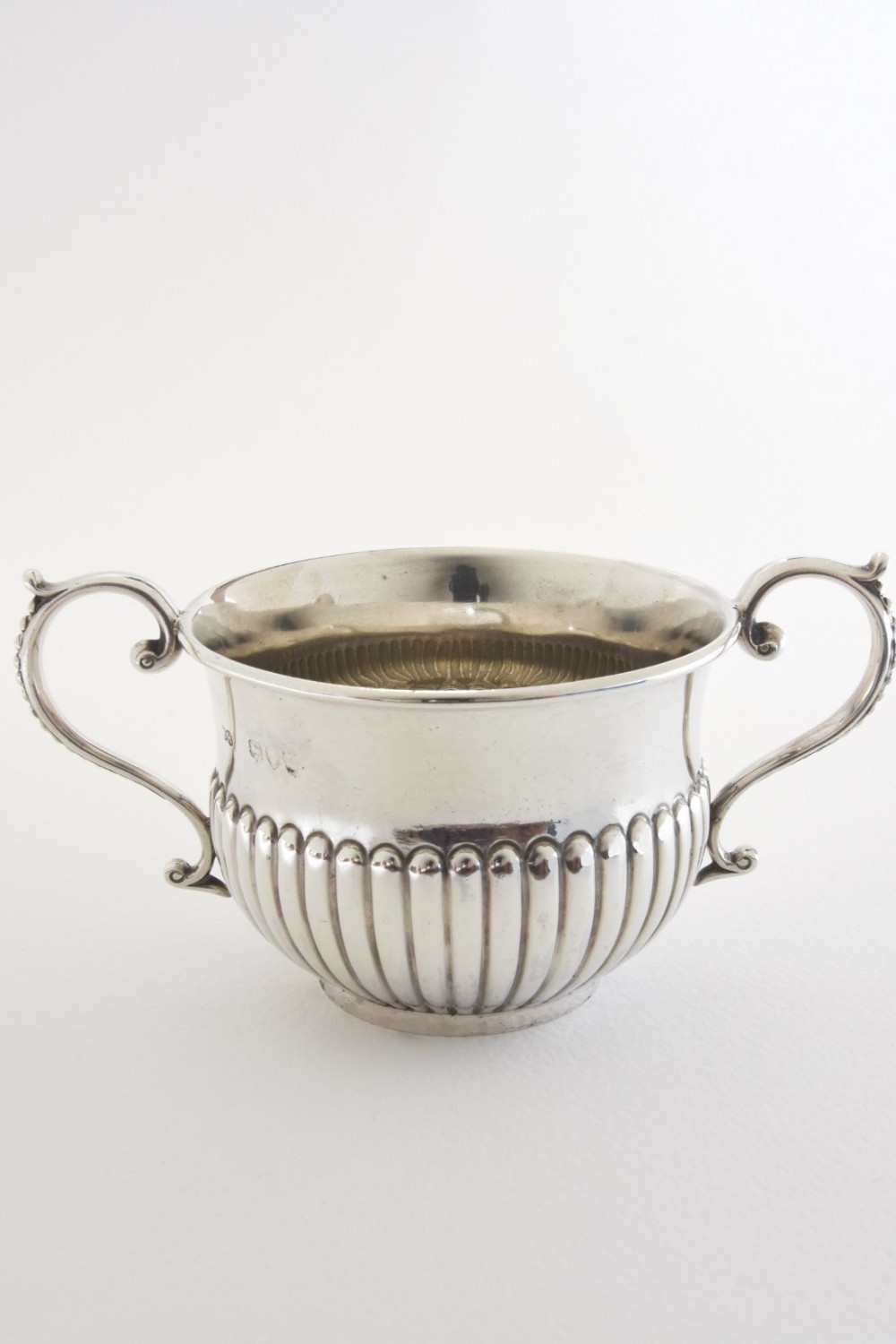 Large Victorian Silver Porringer 1893