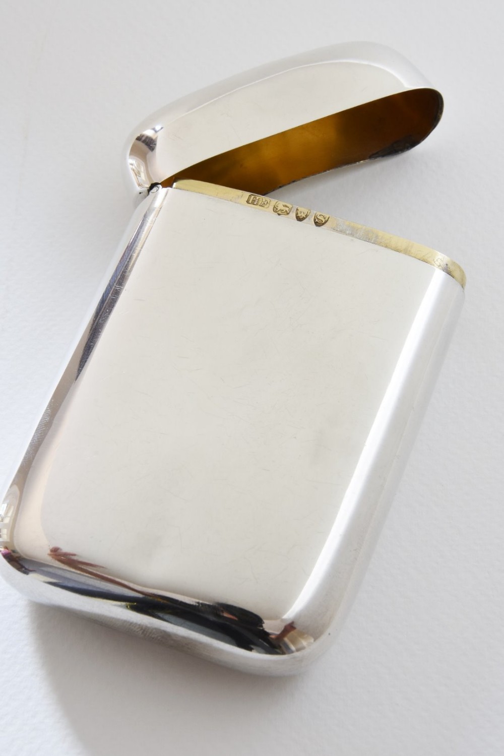 Solid Silver Victorian Cigar Case 1893