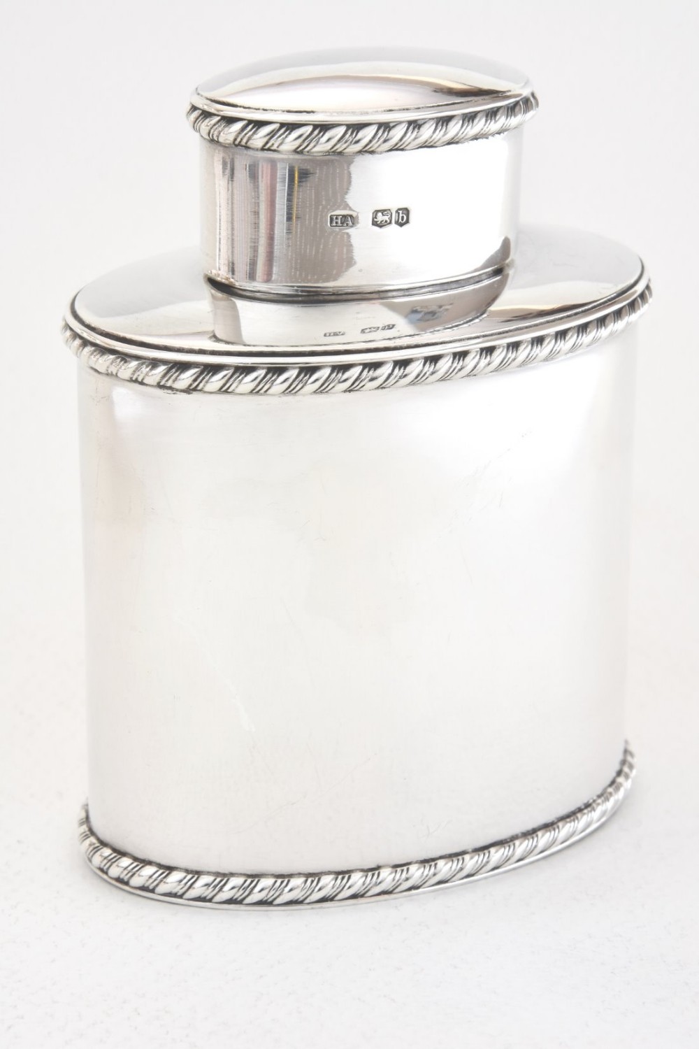 Solid Silver Tea Caddy 1919