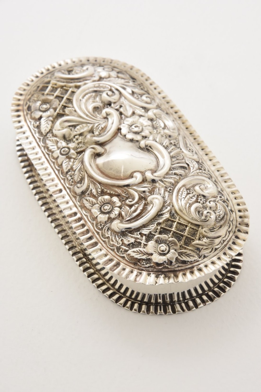 A Superb Embossed Table Snuff or Trinket Box 1900