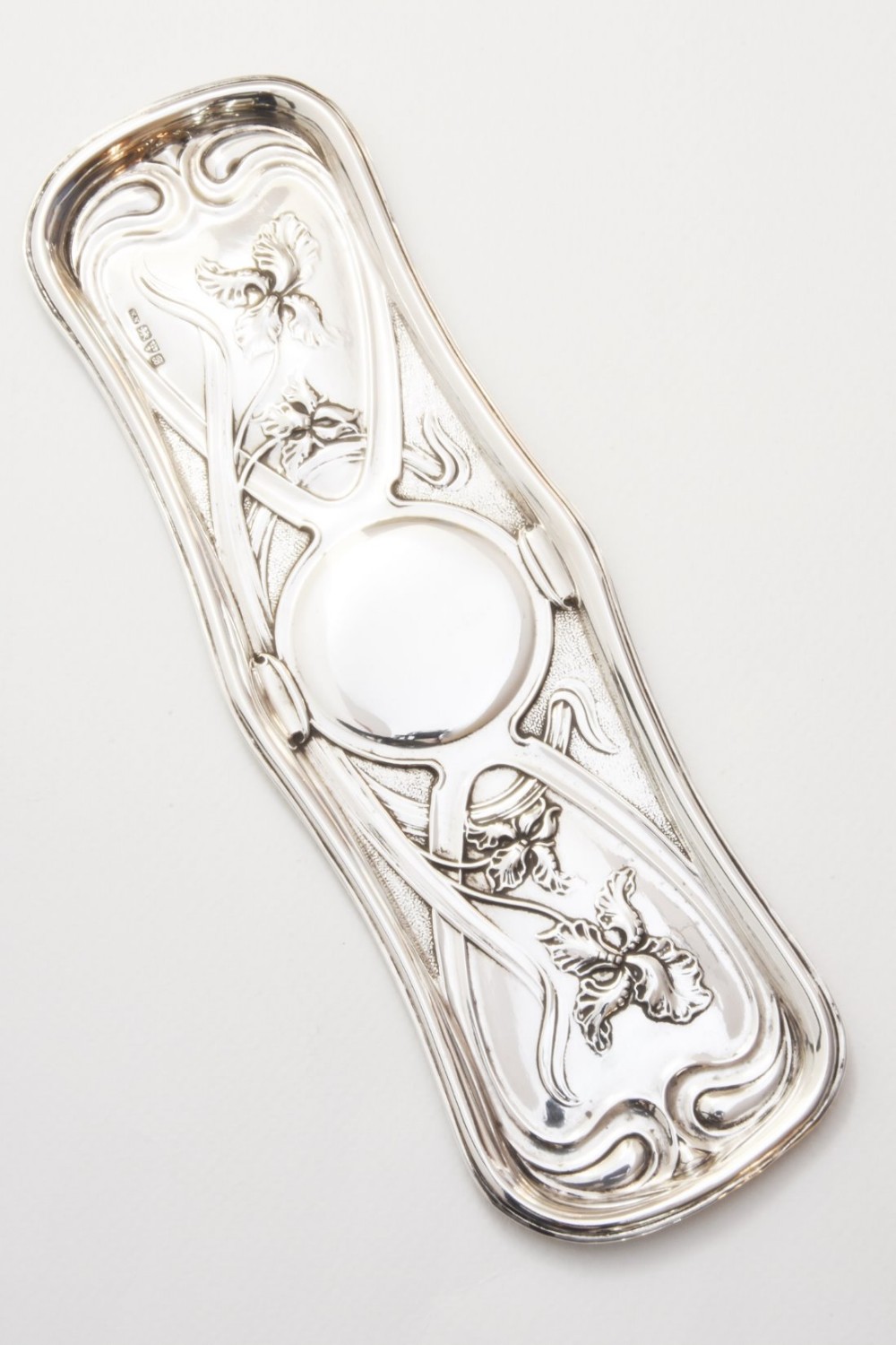 Silver Art Nouveau Pen Tray - Chester 1902
