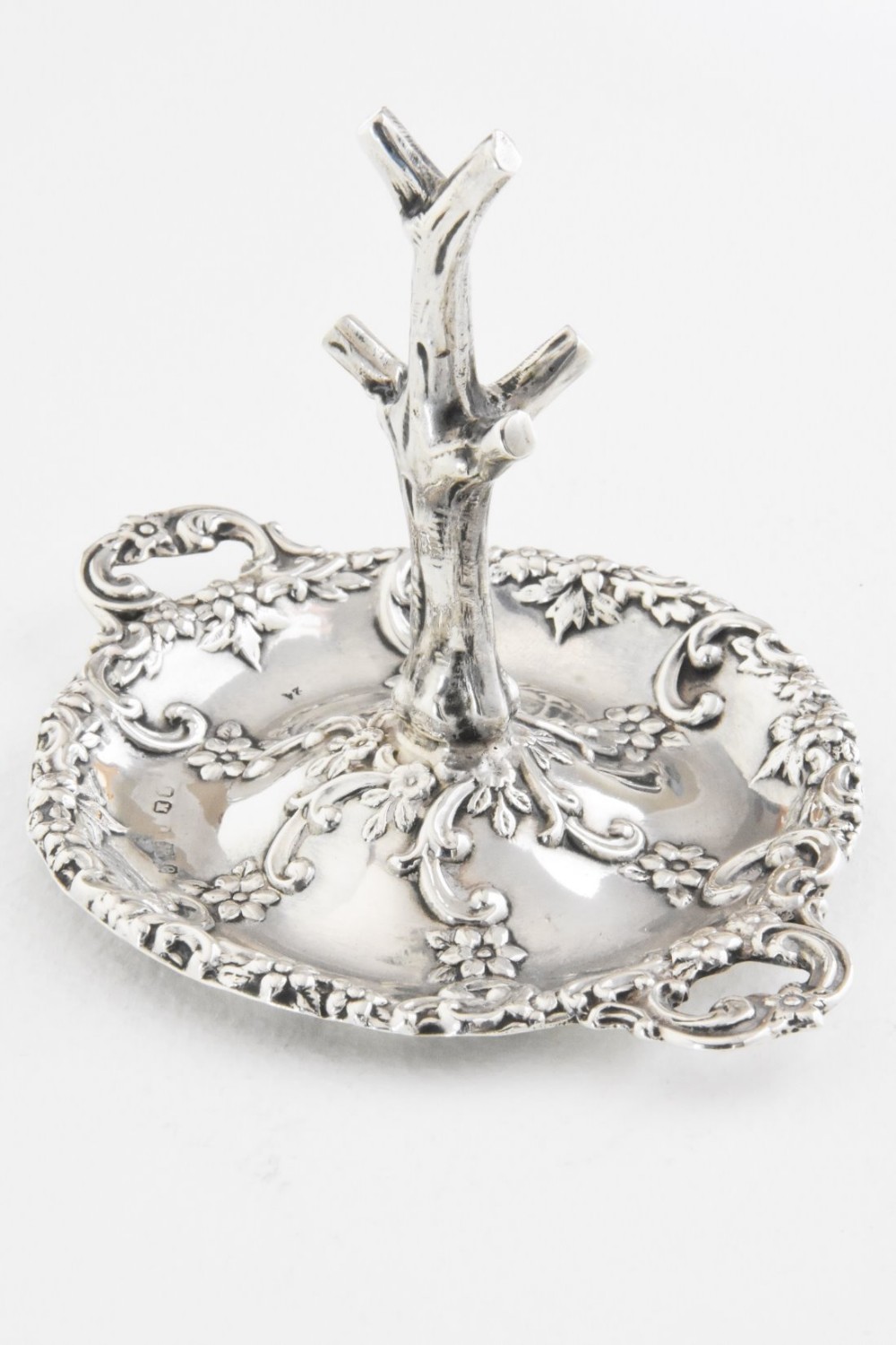 Edwardian Solid Silver Ring Tree 1904