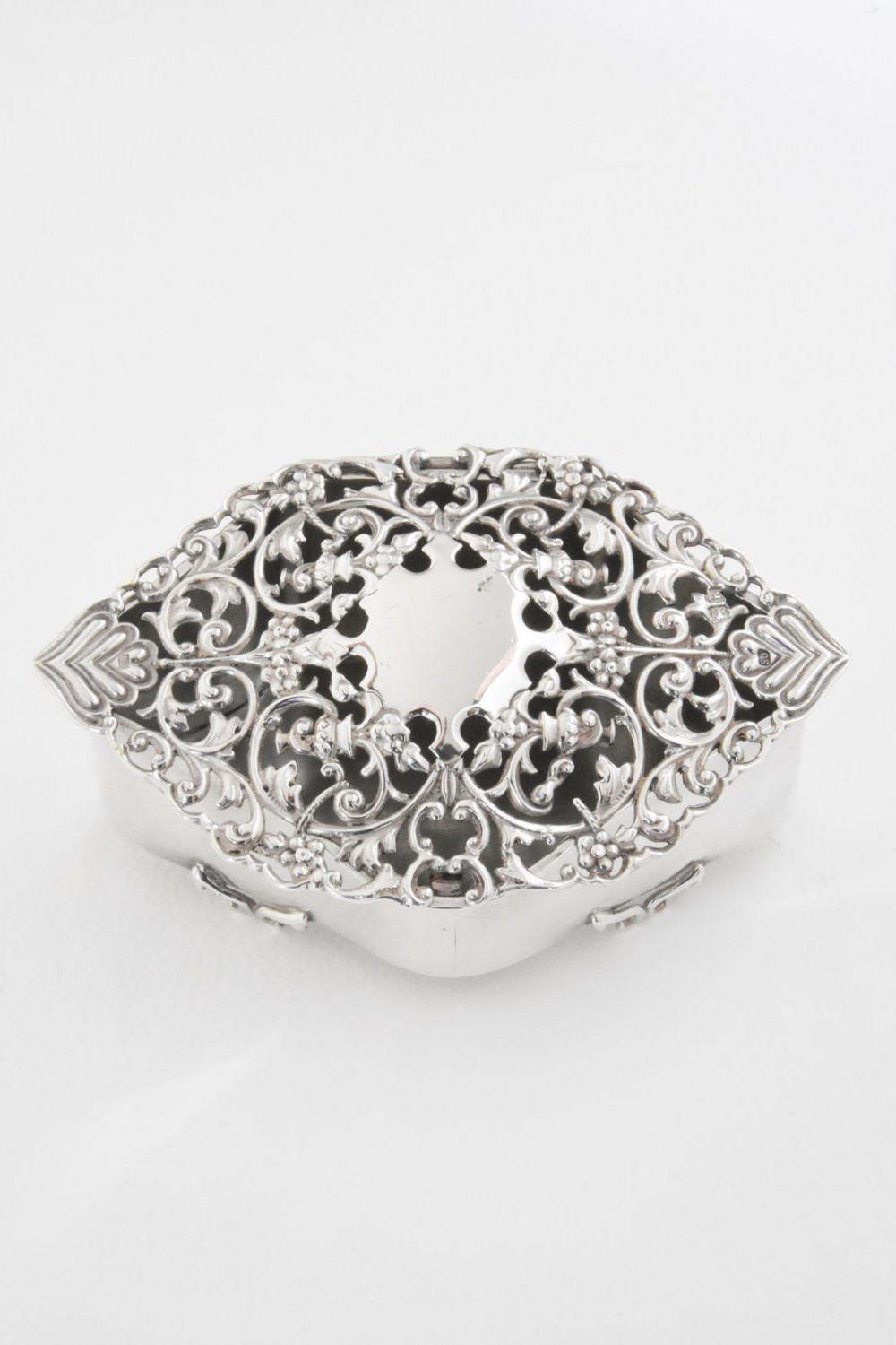 Rare Edwardian Solid Silver Potpourri Box 1905