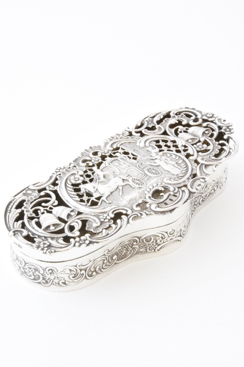 Rare Large Solid Silver Pot Pourri Box - William Comyns 1904