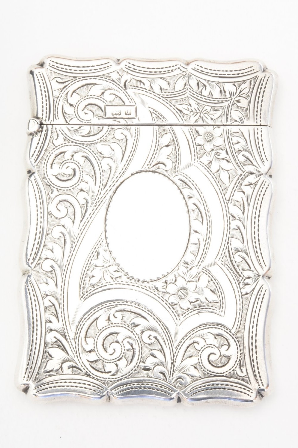 Edwardian Solid Silver Card Case 1903