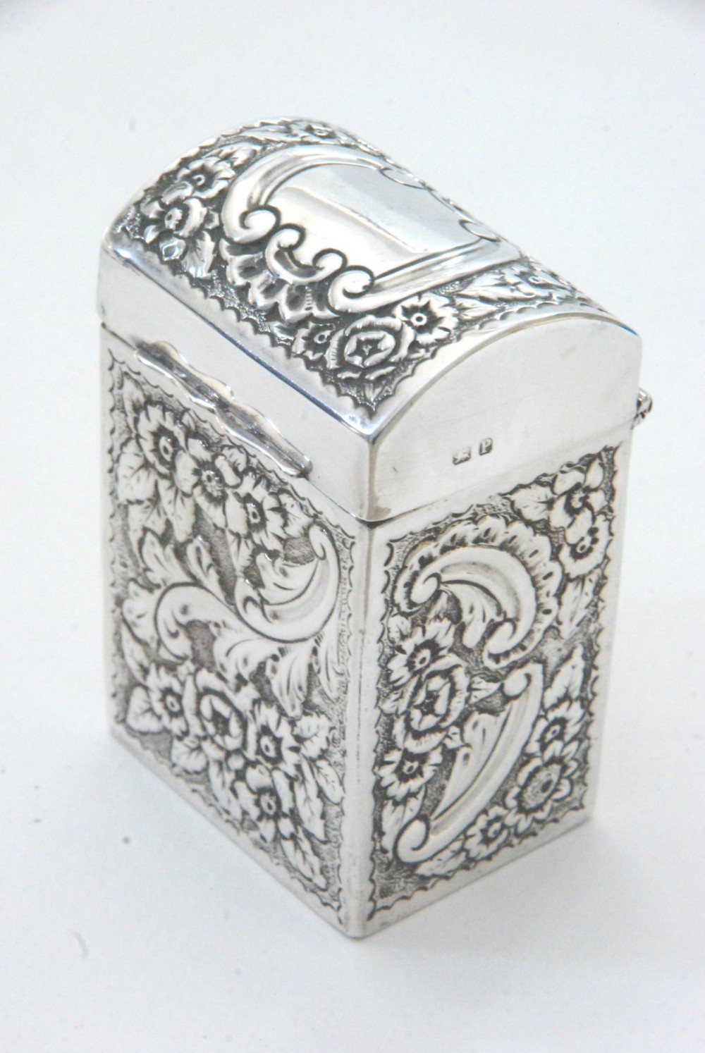 Victorian Silver Playing Card Case - Nathan & Hayes - Chester 1898