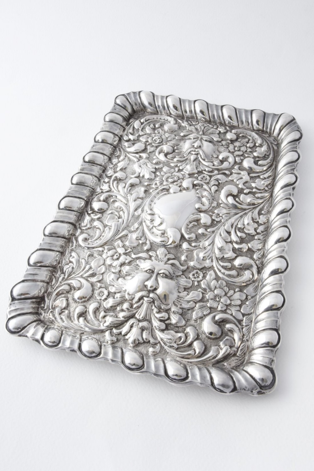 Edwardian Solid Silver Dressing Table Tray 1903