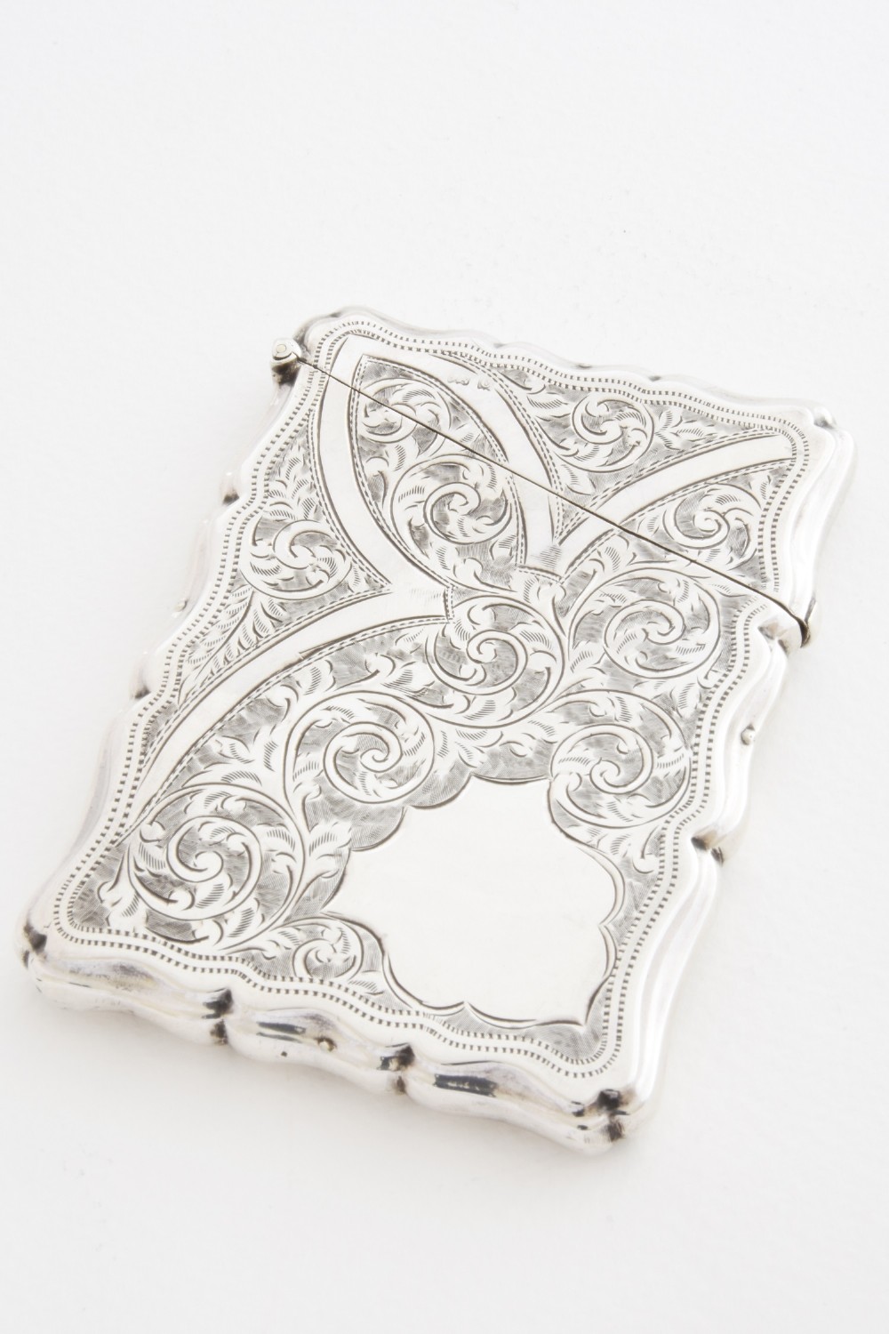 Rare Edwardian Solid Silver Card Case 1902