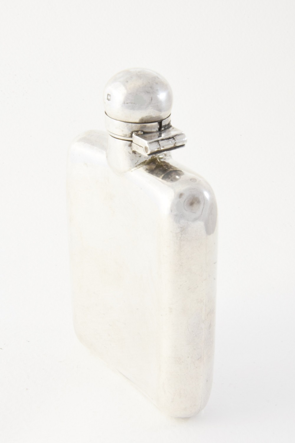 Solid Silver Hip Flask 1921