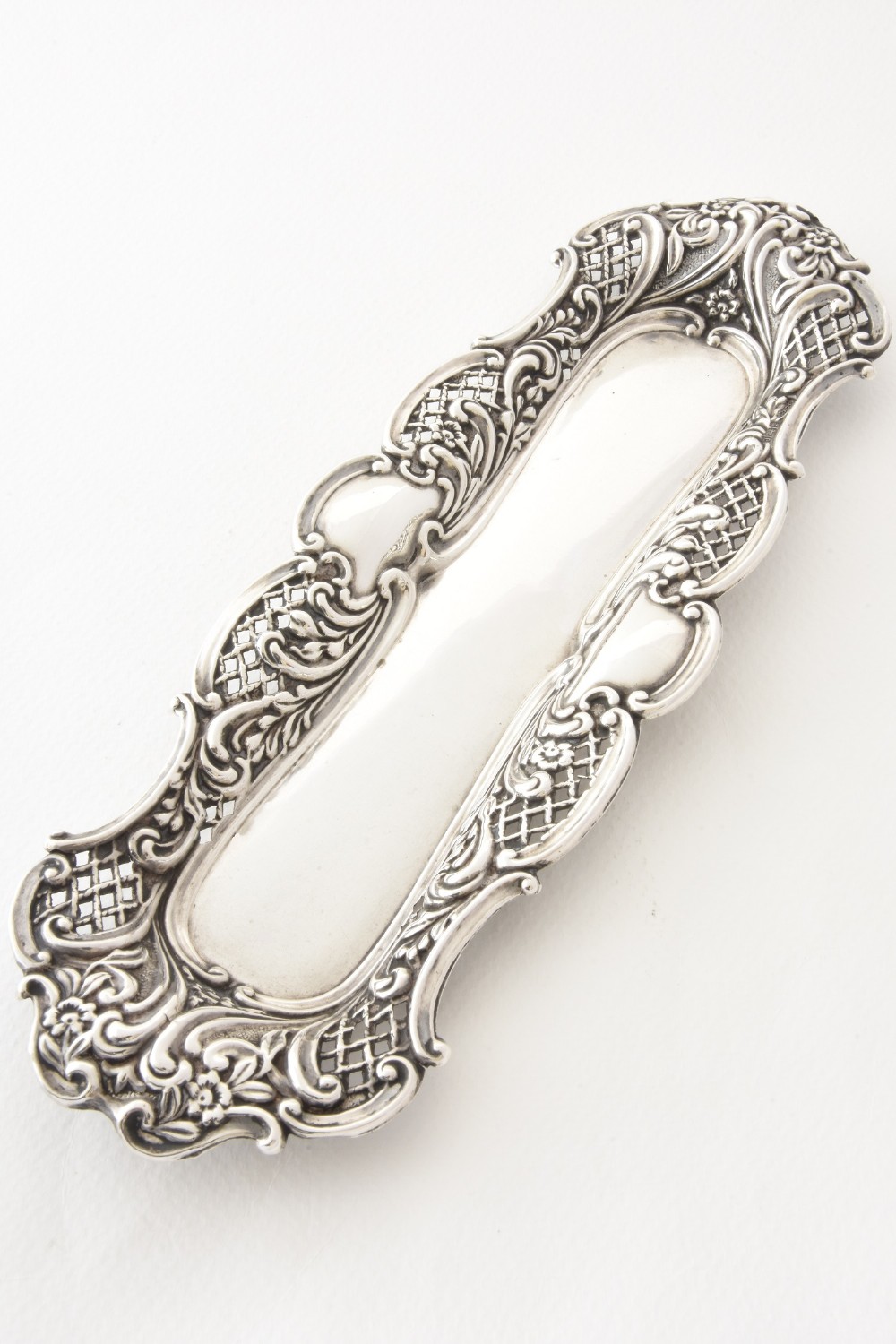 Edwardian Solid Silver Pen Tray 1904