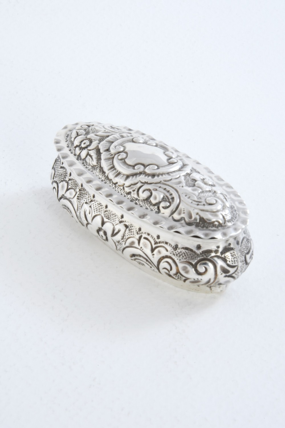 Victorian Solid Silver Table Snuff Box 1900
