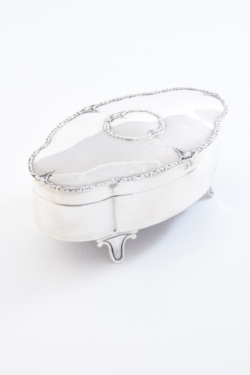 Solid Silver Trinket Box 1919