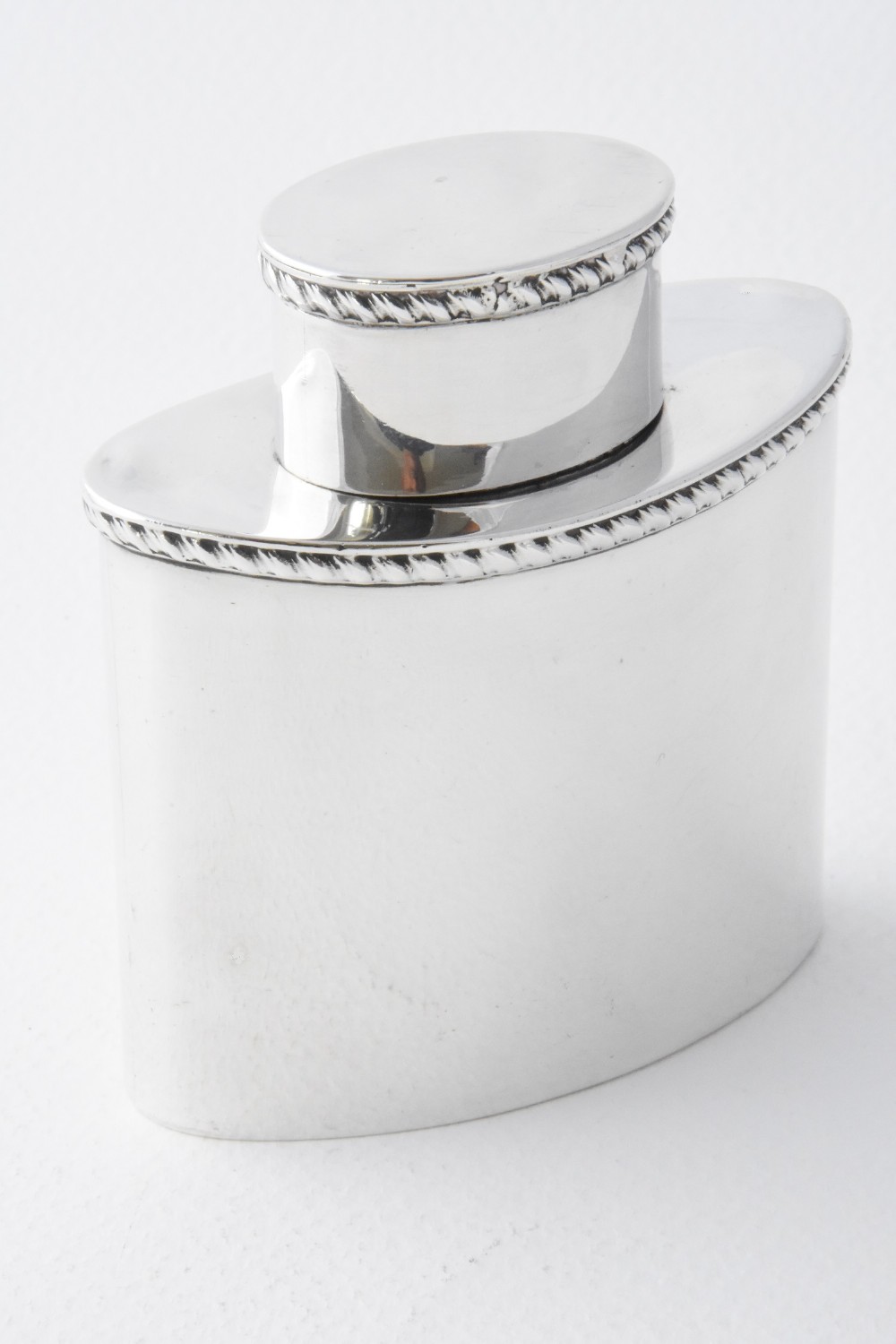 Edwardian Solid Silver Tea Caddy 1902
