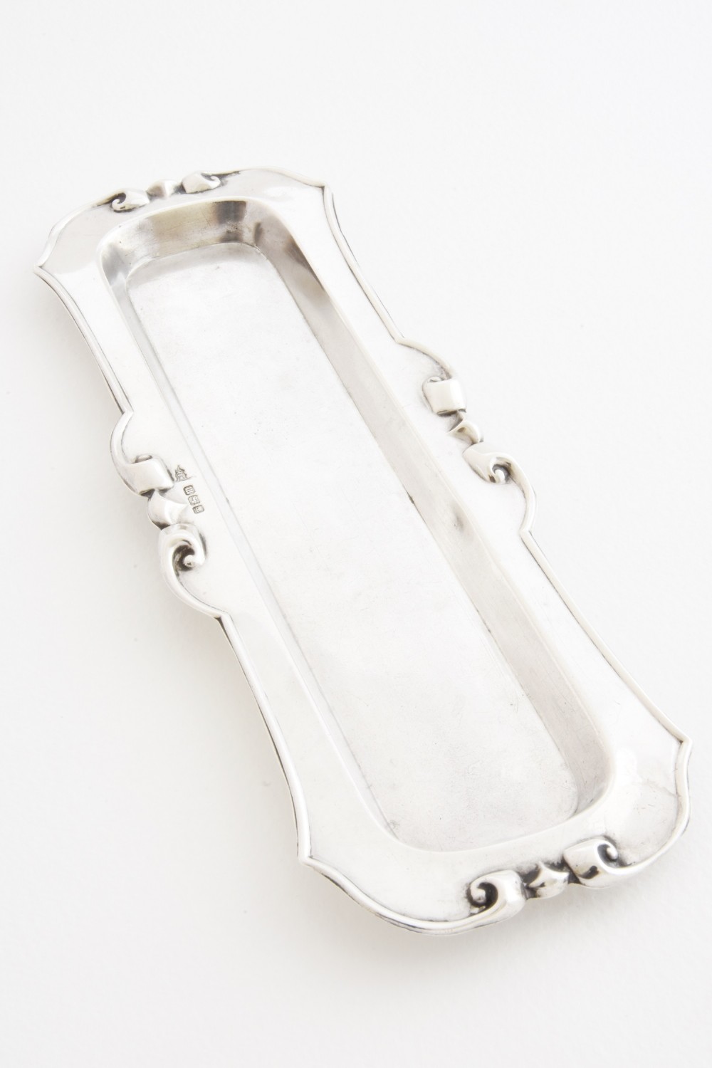 Edwardian Solid Silver Pen Tray 1904