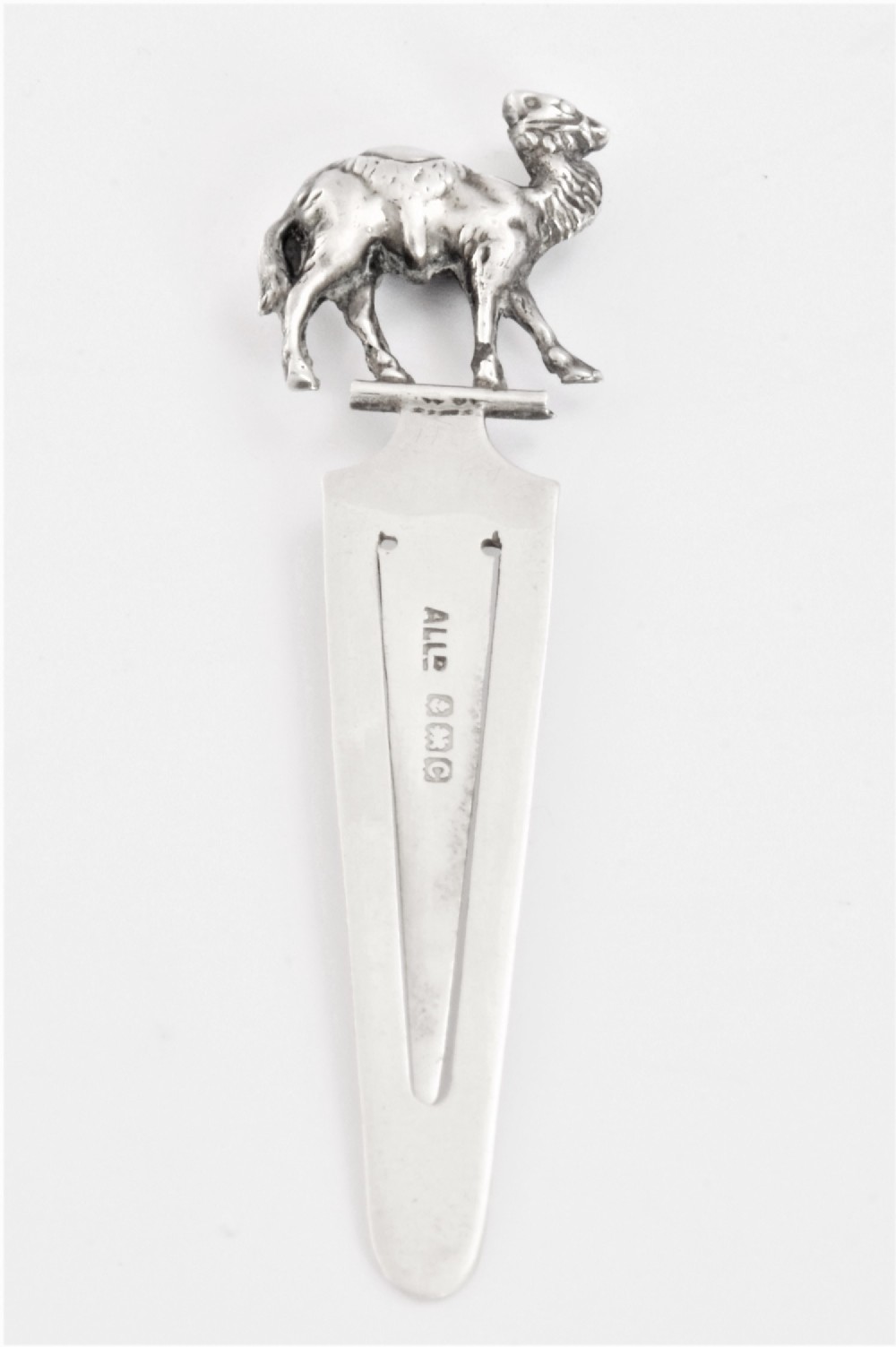 Edwardian Solid Silver Camel Bookmark 1902